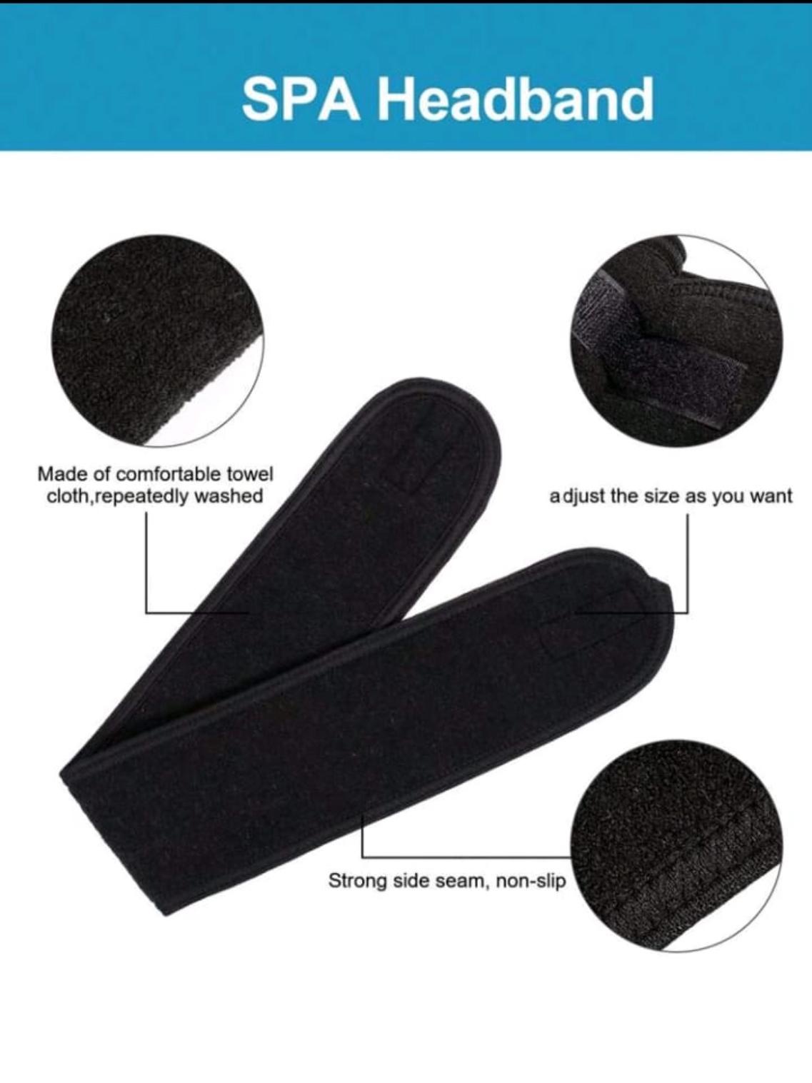 Headband Black Non -slip Hair band for facemask ,makeup shower